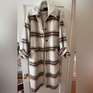 Asos Oversized Plaid Wool-Blend Coat